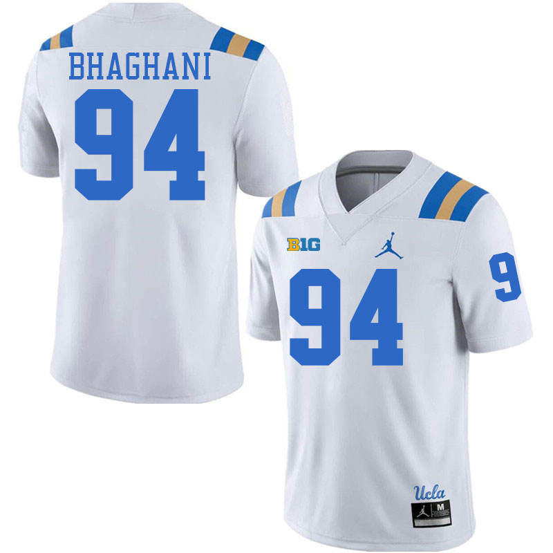 Men #94 Mateen Bhaghani Big 10 Conference College Football Jerseys Stitched-White